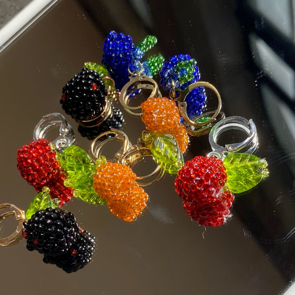 Raspberry Earrings