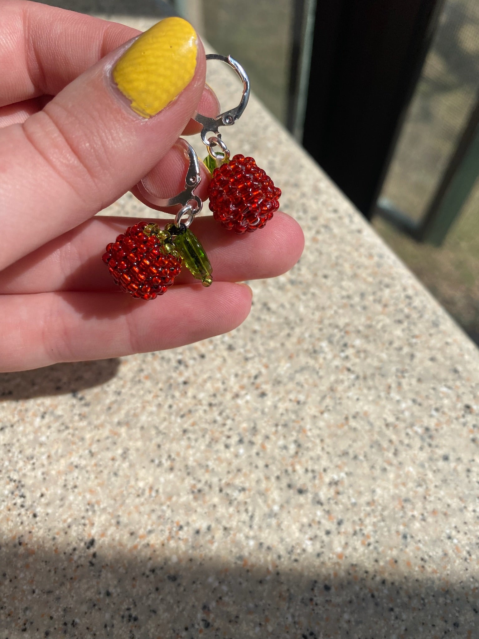 Raspberry Earrings