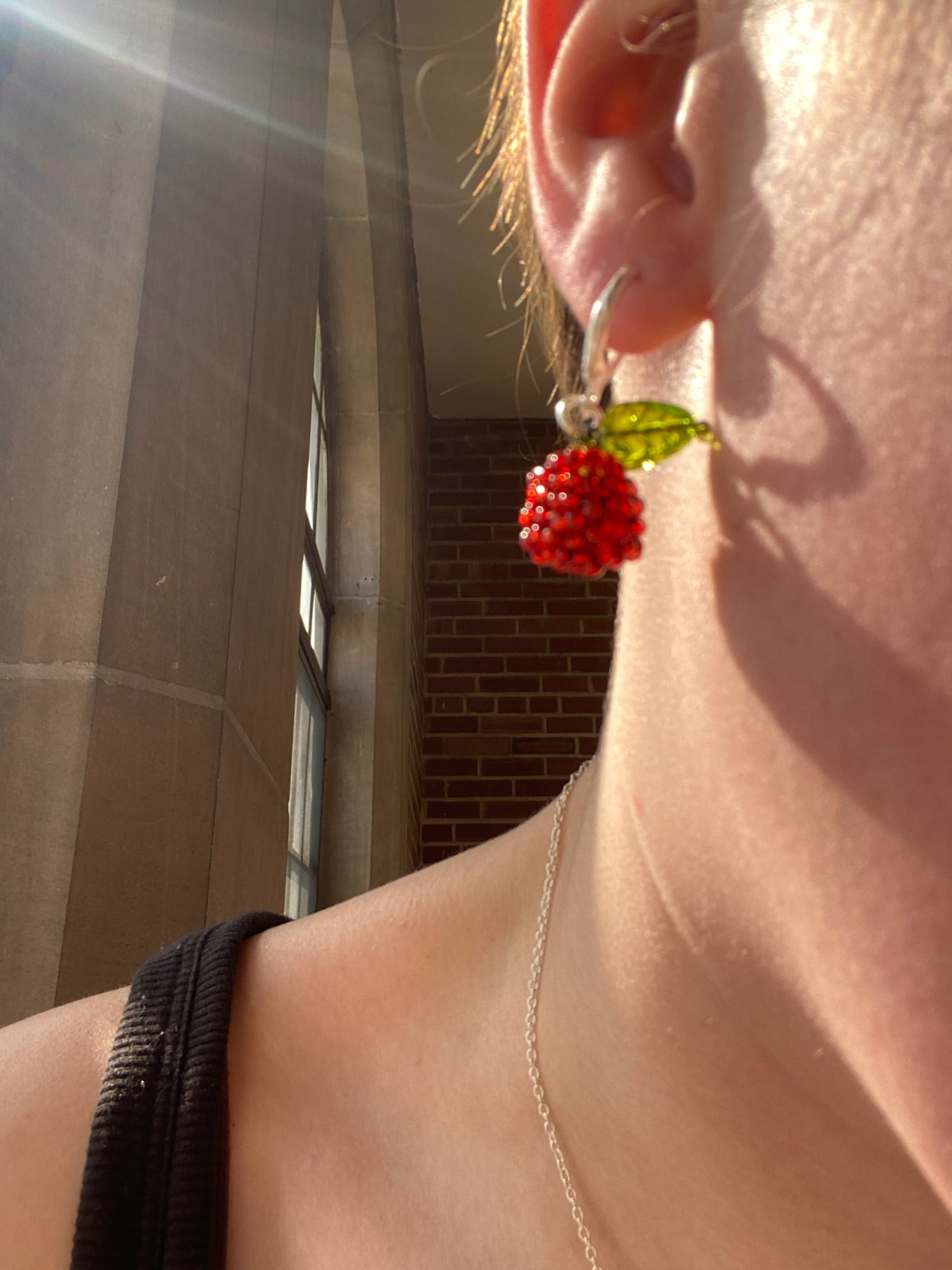 Raspberry Earrings