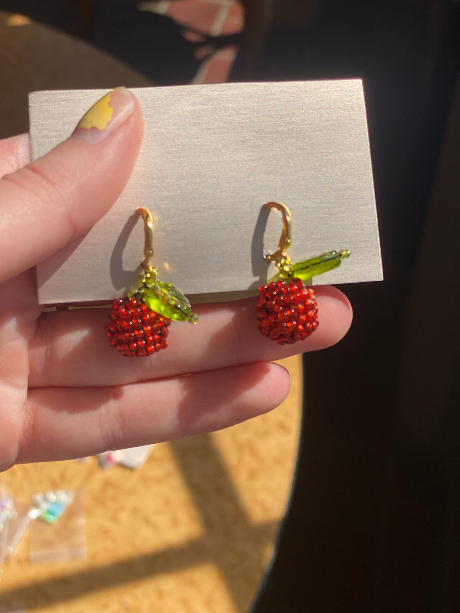 Raspberry Earrings